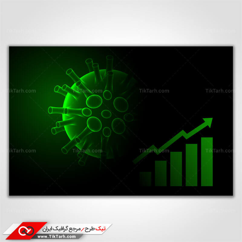 پس زمینه طراحی با طرح نمودار کووید 19