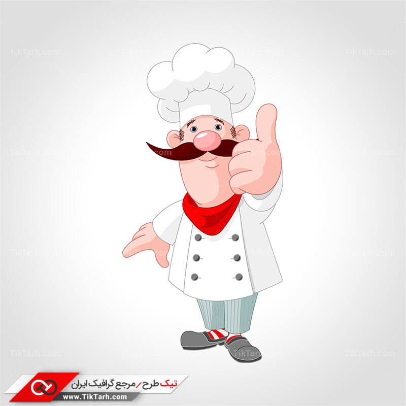 دانلود کلیپ آرت لایه باز سر آشپز