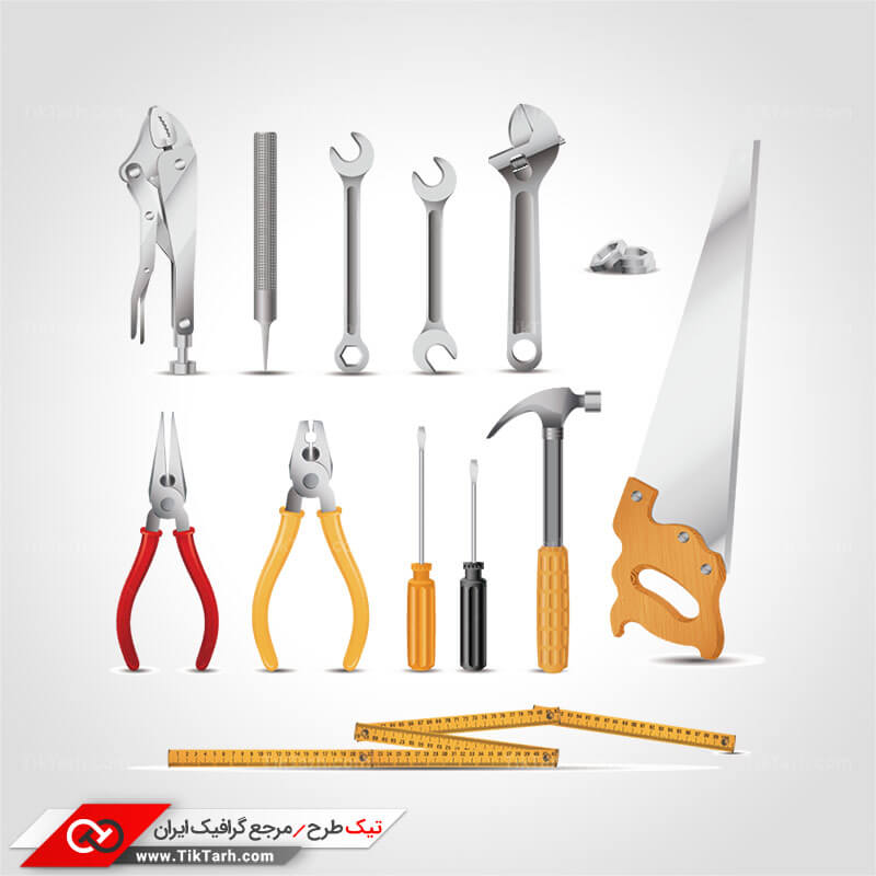 کلیپ آرت انواع ابزار آلات صنعتی