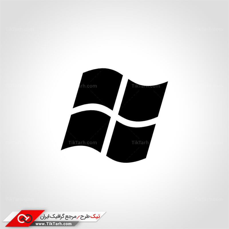 طرح لایه باز آیکون windows