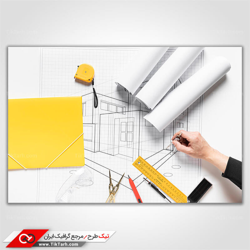 عکس با کیفیت نقشه کشی ساختمان