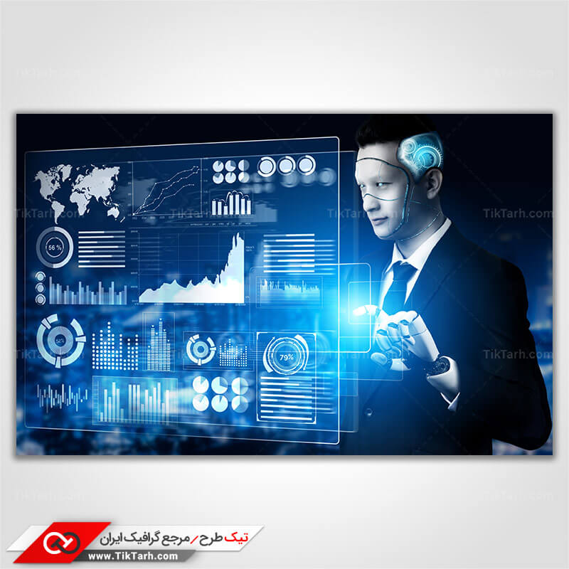 دانلود تصویر با کیفیت ربات و آمار