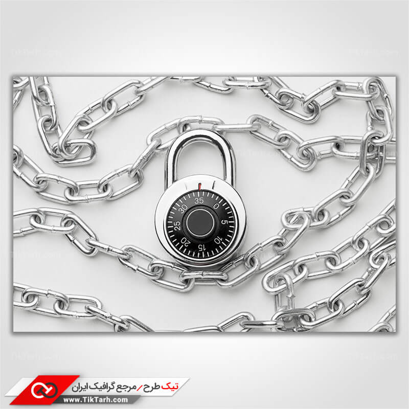 تصویر با کیفیت قفل و زنجیر