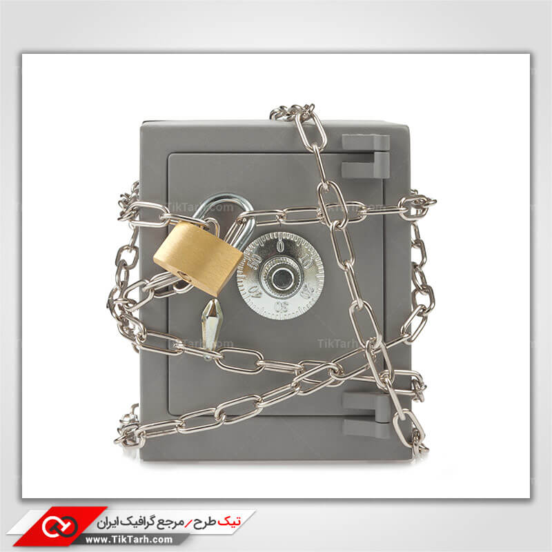 دانلود تصویر با کیفیت قفل و زنجیر گاوصندوق
