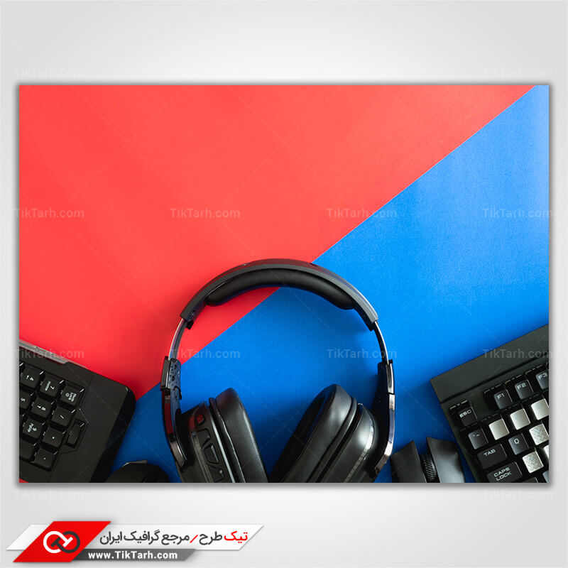 دانلود تصویر با کیفیت تکنولوژی با زمینه قرمز و آبی