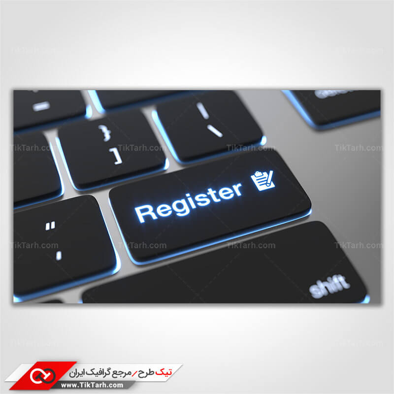 دانلود تصویر با کیفیت دکمه کیبورد با موضوع register
