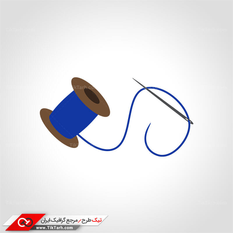 دانلود طرح لایه باز کلیپ آرت نخ و سوزن