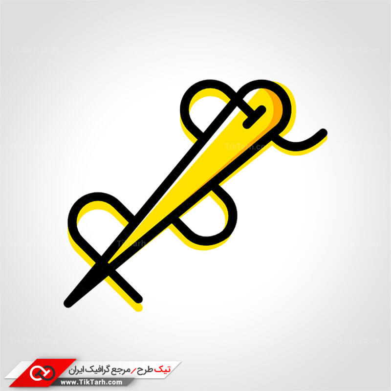 دانلود طرح گرافیکی کلیپ آرت سوزن نخ