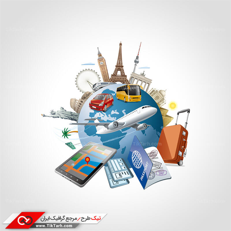 دانلود طرح لایه باز کلیپ آرت مسافرت