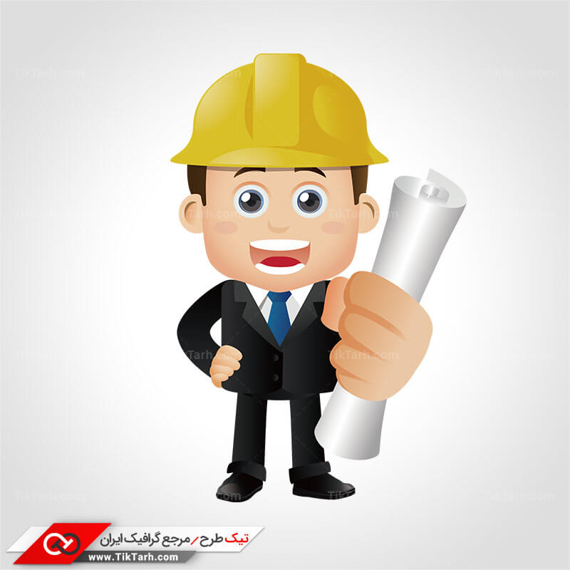 دانلود طرح لایه باز کلیپ آرت مهندس پیمانکار