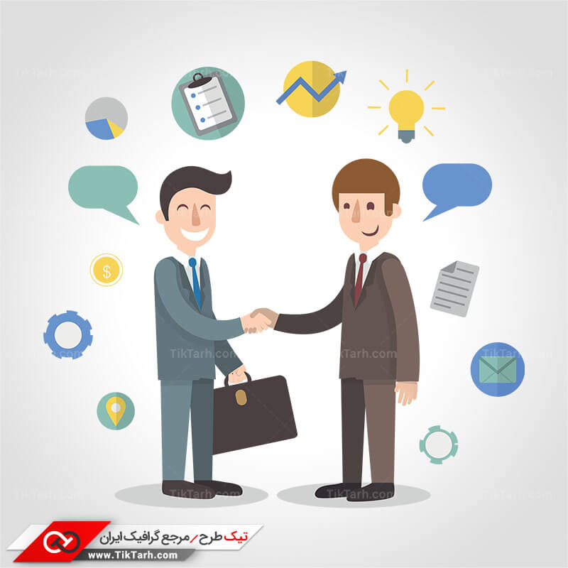 دانلود طرح لایه باز کلیپ آرت پیمان همکاری