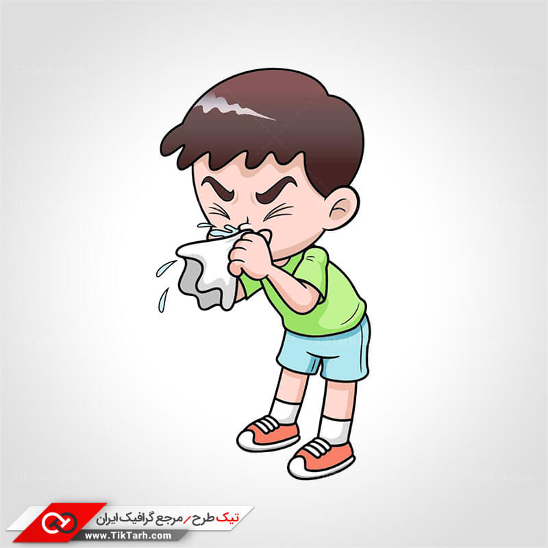 دانلود طرح گرافیکی کلیپ آرت سرماخوردگی