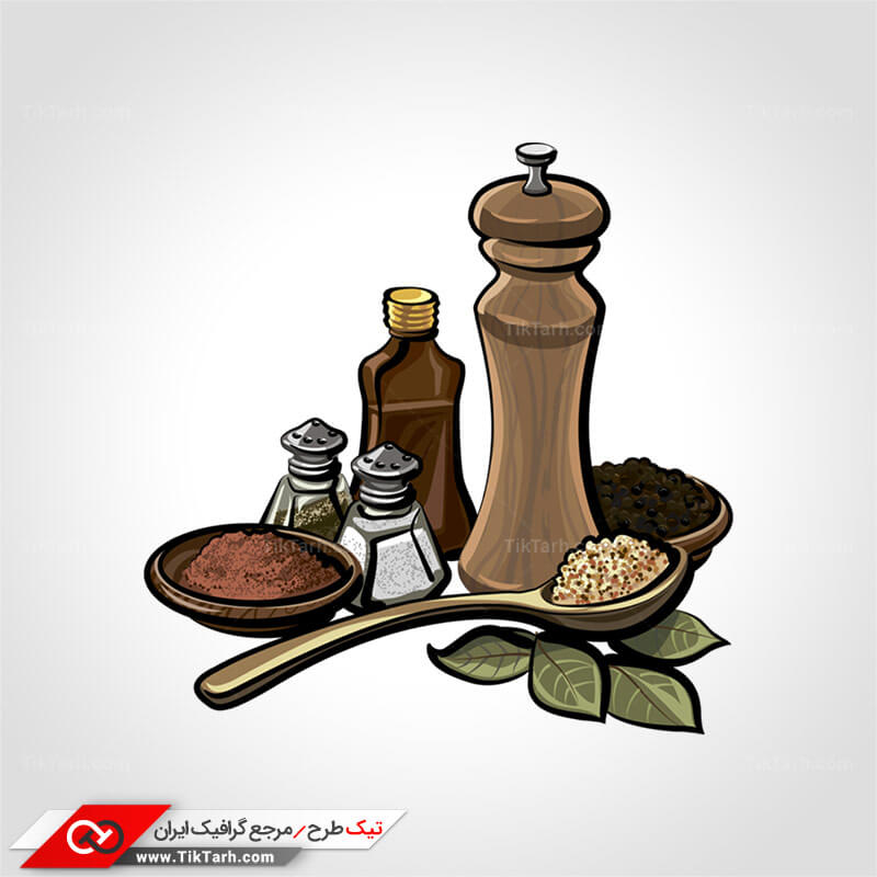 طرح گرافیکی کلیپ آرت ادویه جات