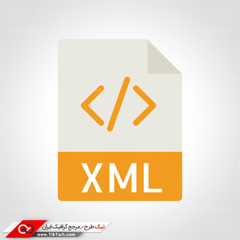 طرح لایه باز آیکون برنامه نویسی XML