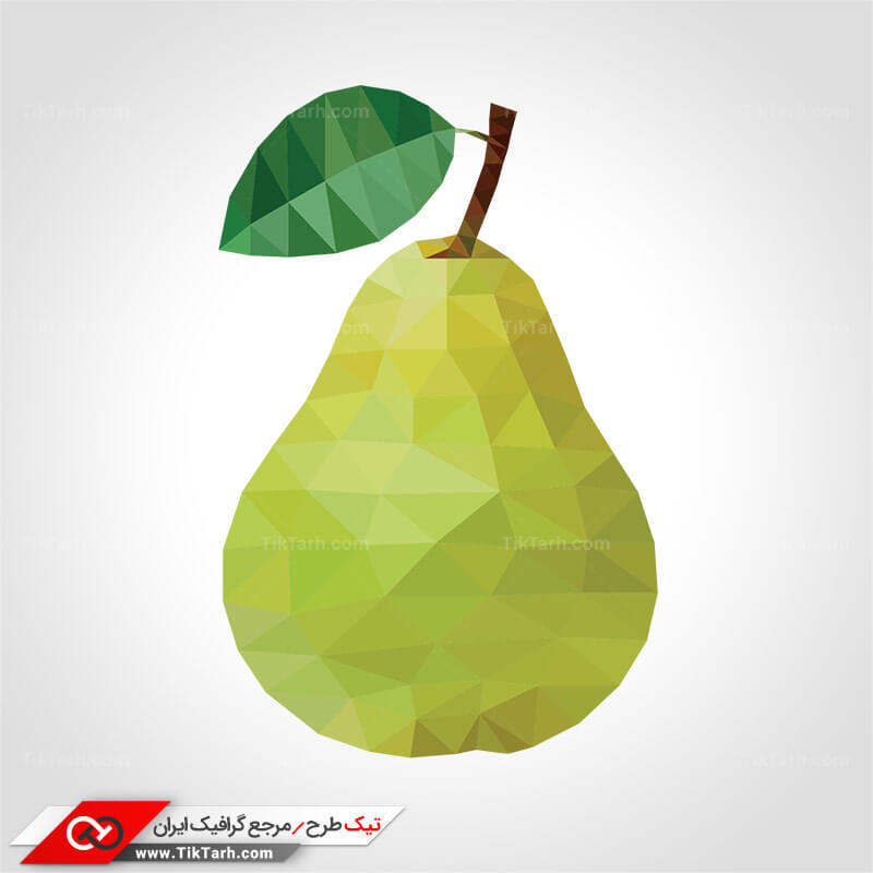 طرح گرافیکی کلیپ آرت گلابی