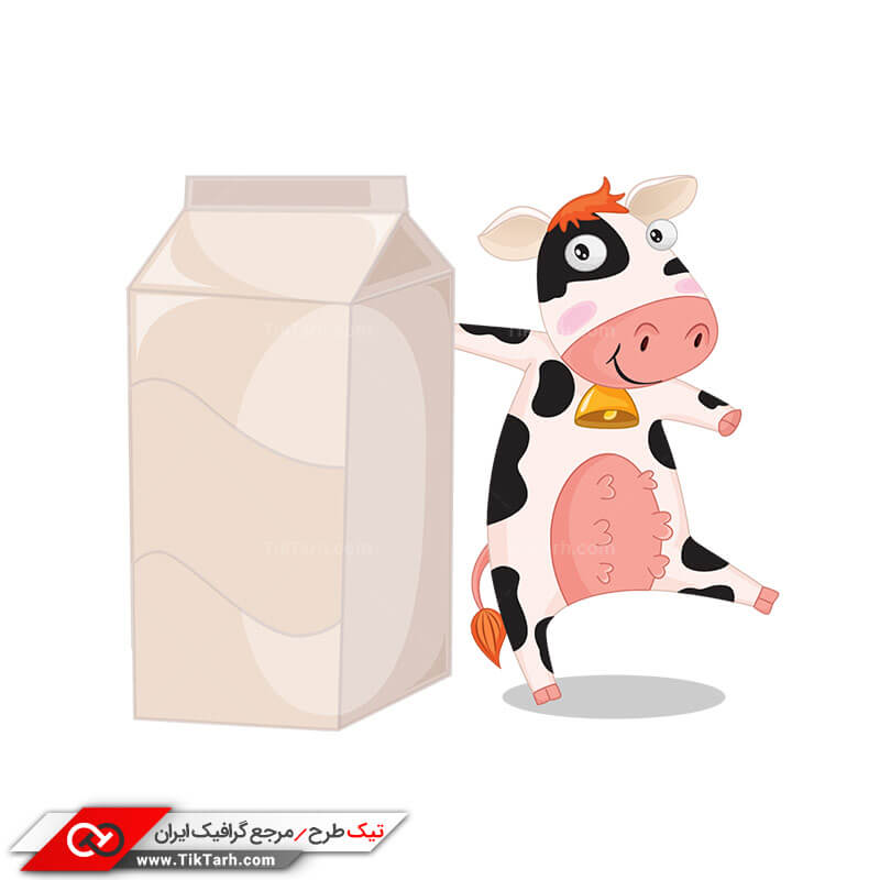 طرح گرافیکی کلیپ آرت گاو کارتونی