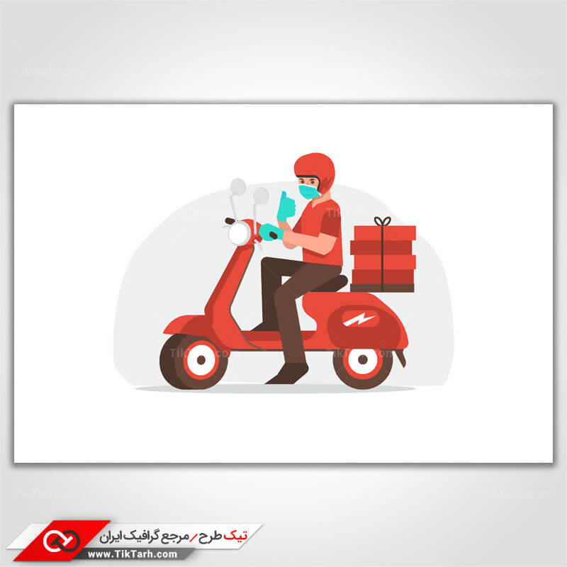 وکتور مفهومی با طرح پیک موتوری