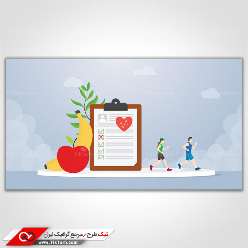 دانلود وکتور مفهومی ورزش و سلامتی
