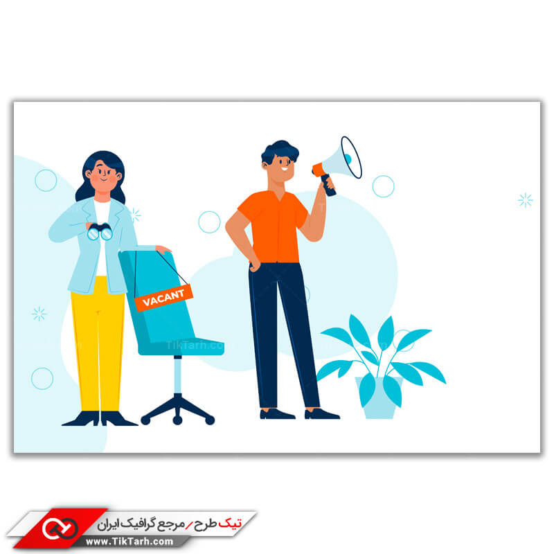دانلود وکتور مفهومی لایه باز استخدام