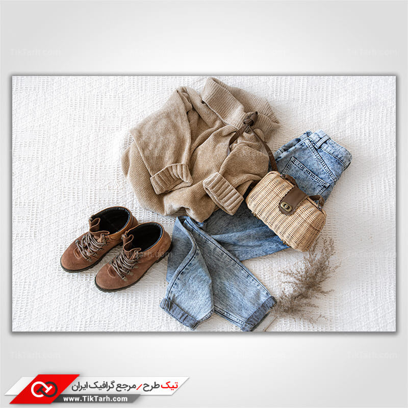 عکس گرافیکی با کیفیت کفش و لباس بچه گانه
