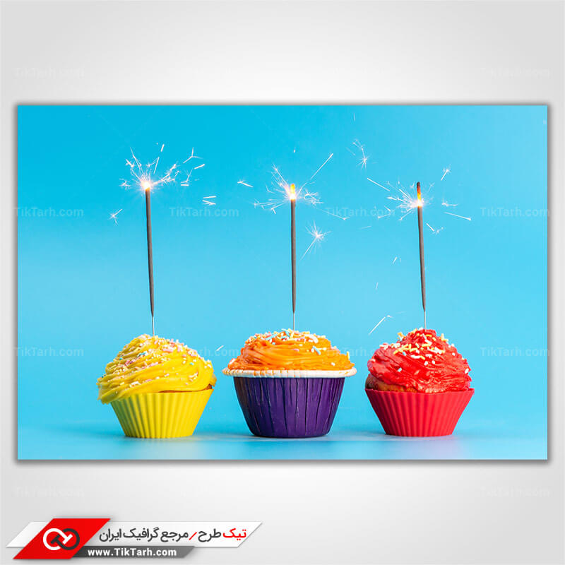 تصویر باکیفیت کیک تولد مینیمال