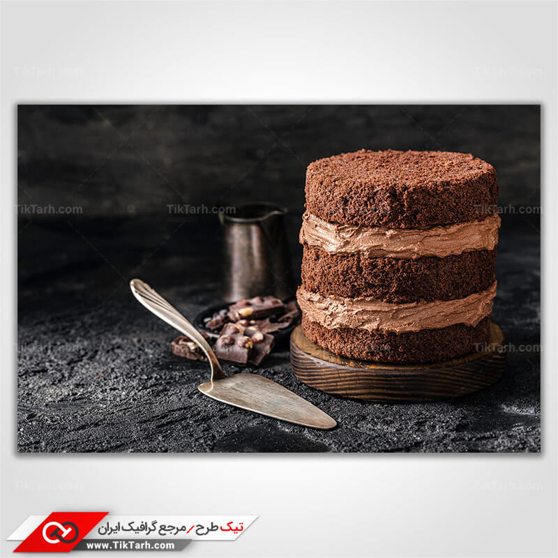 تصویر باکیفیت کیک تولد کاکائویی