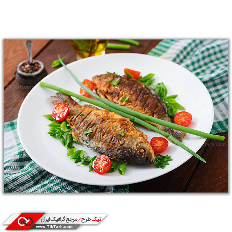 عکس گرافیکی ماهی سرخ شده
