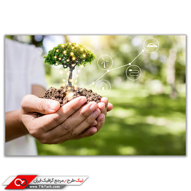 تصویر باکیفیت چرخه تولید انرژی از گیاه