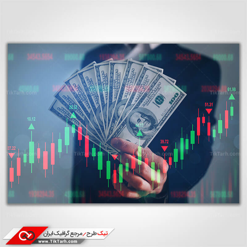 تصویر با کیفیت اسکناس های 100 دلاری و کندل