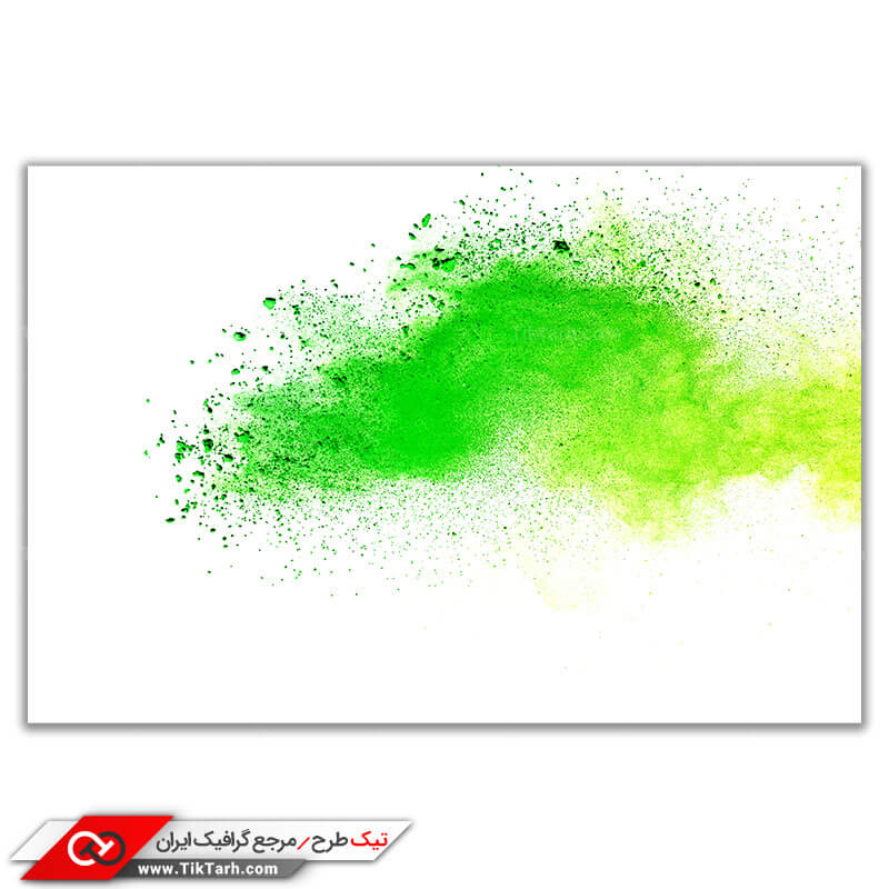 تصویر با کیفیت پودر رنگ سبز