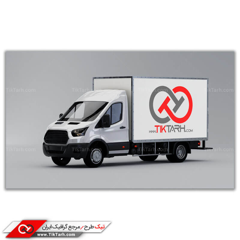 دانلود طرح موکاپ کامیون یخچال دار