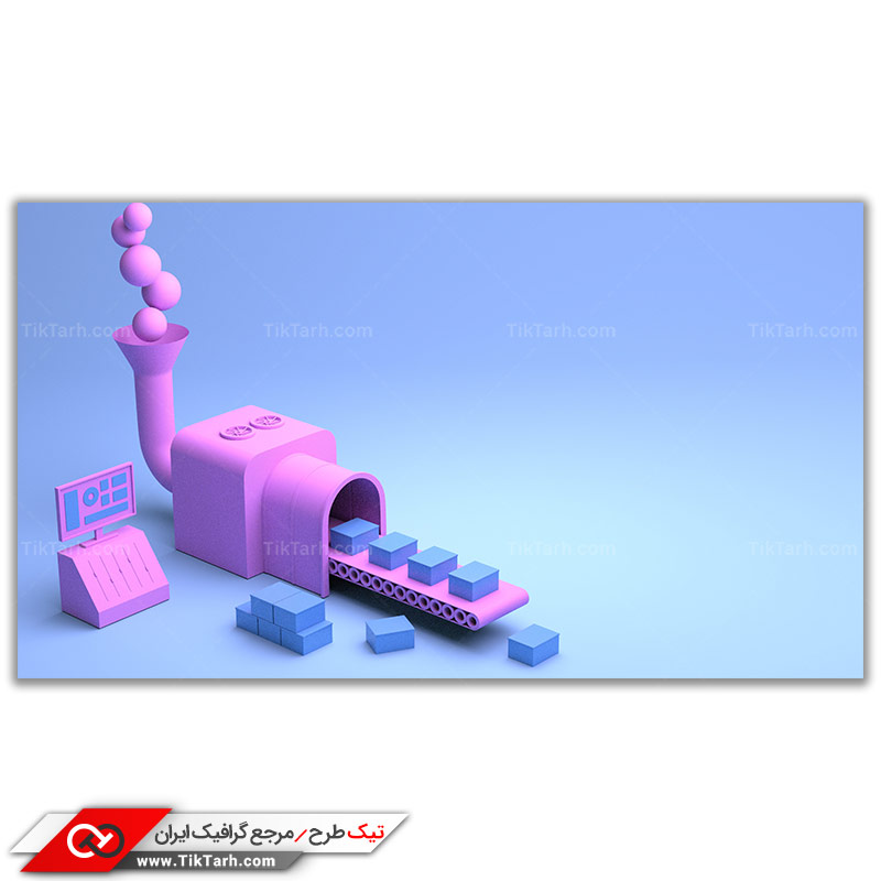 دانلود تصویر باکیفیت سه بعدی کارخانه