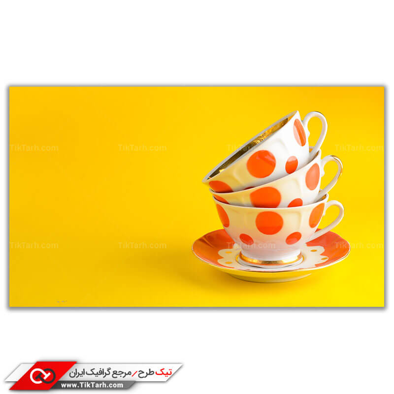دانلود تصویر باکیفیت فنجان و نلبکی