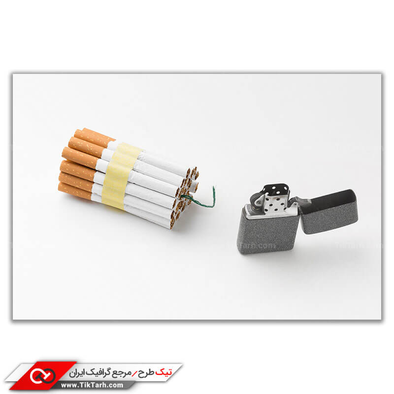 دانلود تصویر لارج فرمت سیگار و فندک