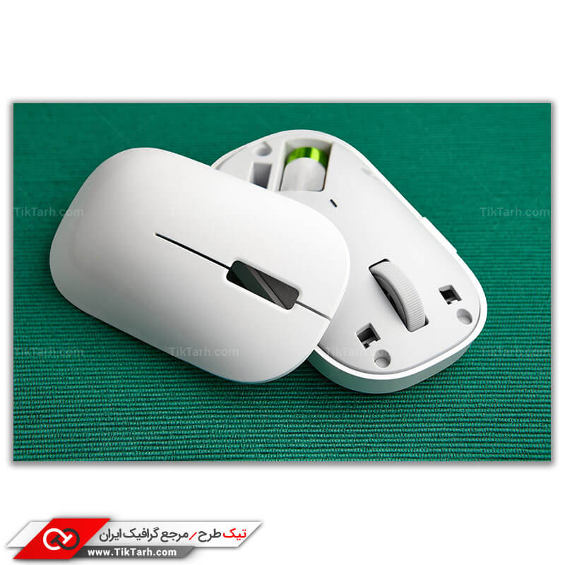 تصویر لارج فرمت از ماوس بی سیم سفید
