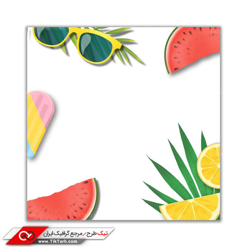 طرح گرافیکی پس زمینه تم تابستانی