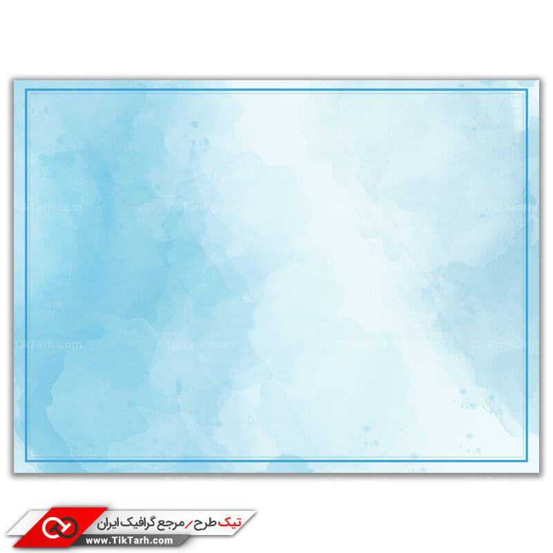 پس زمینه لایه باز ابر و باد با آبرنگ و کادر ساده