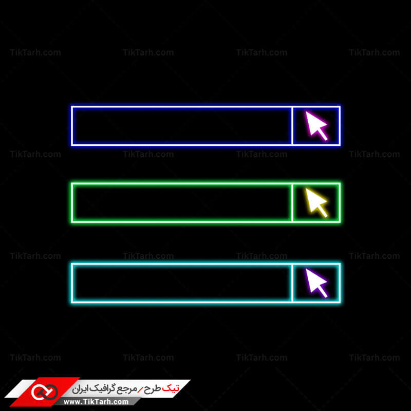 دانلود طرح دکمه های کادر نوشته با طرح نئون