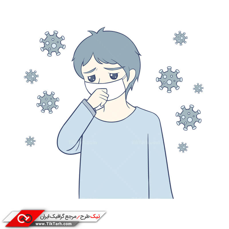 طرح کلیپ آرت شیوع ویروس کرونا