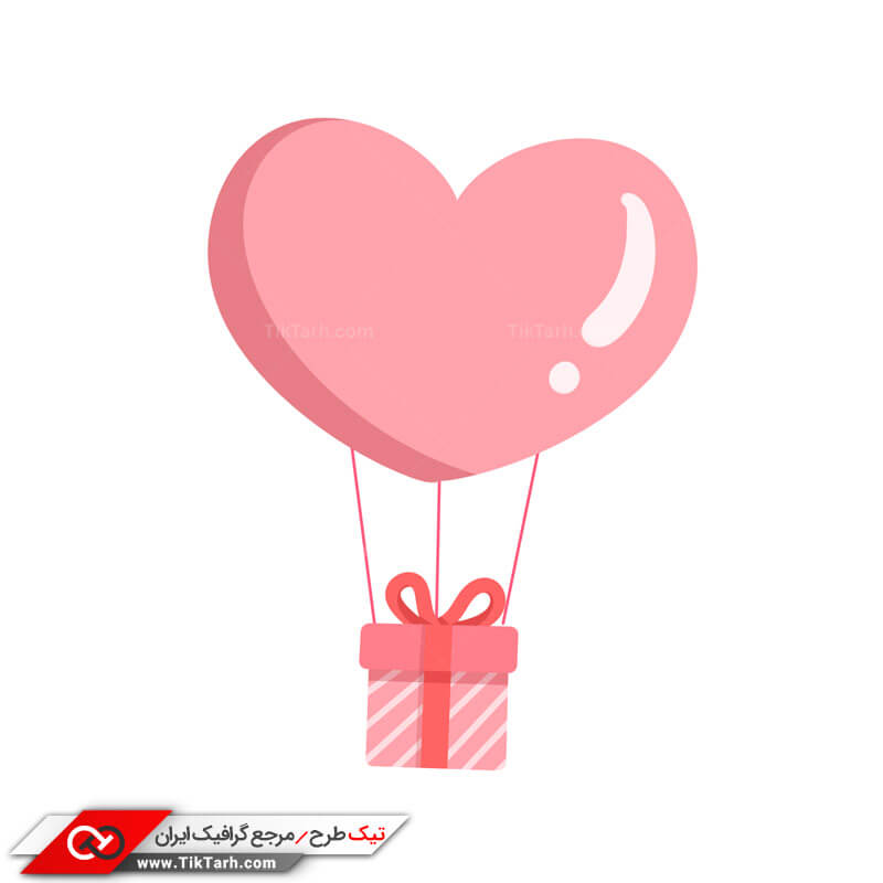 طرح کلیپ آرت قلب بادکنکی
