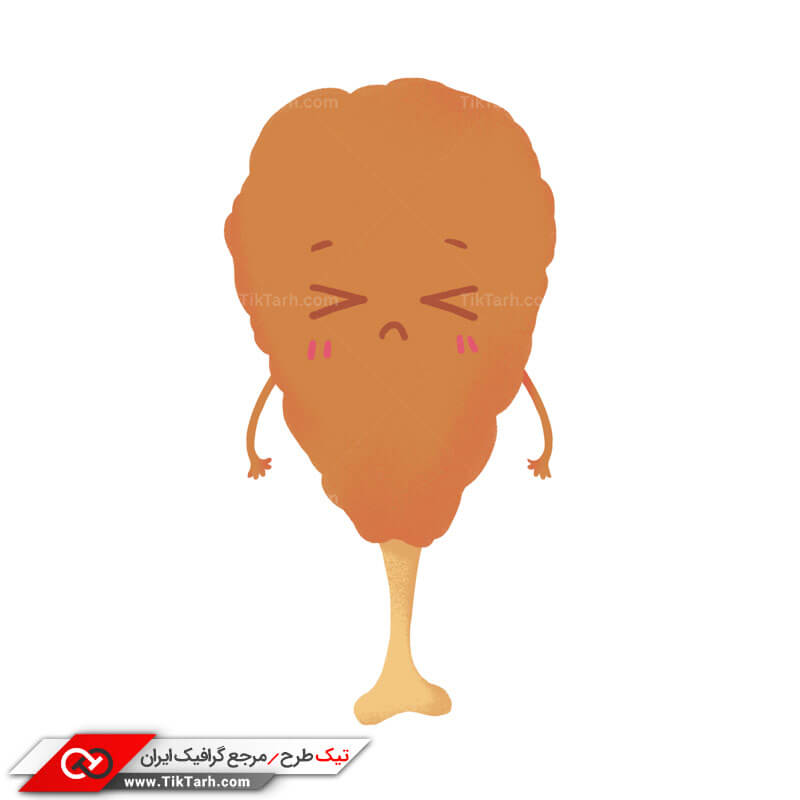 طرح کلیپ آرت ران مرغ سوخاری