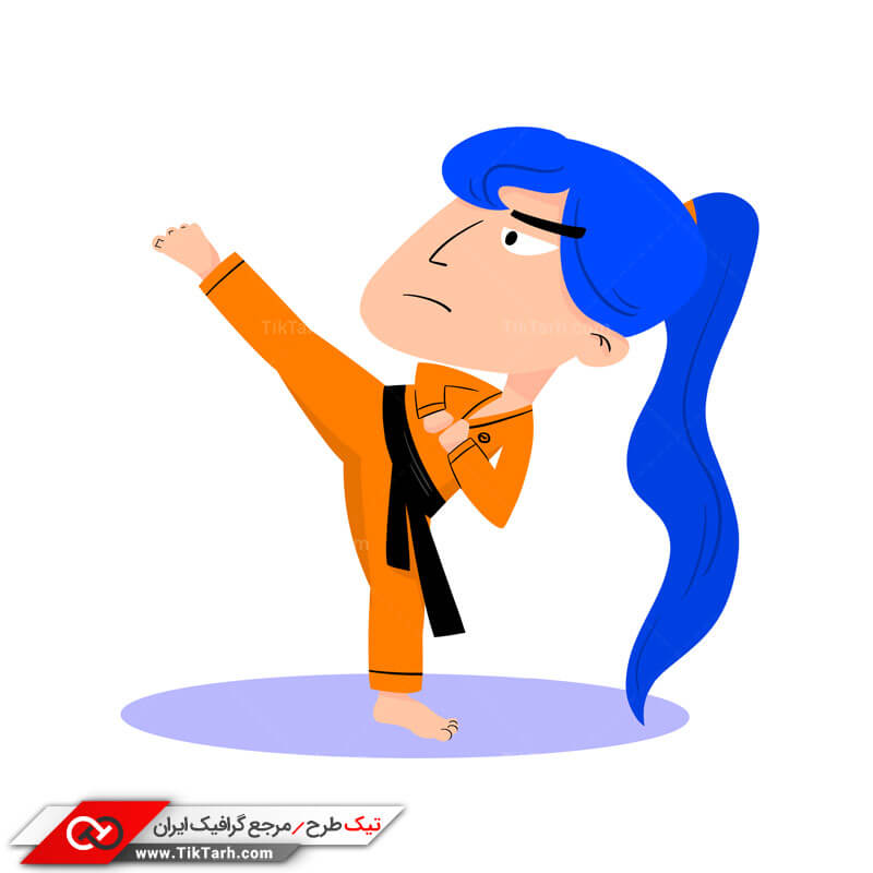 طرج کلیپ آرت دختر رزمی کار
