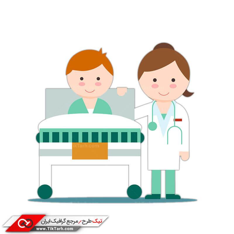 طرح کلیپ آرت پزشک و بیمار