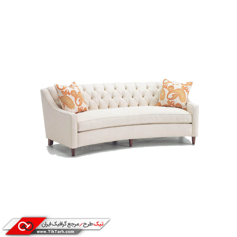 دانلود طرح گرافیکی مبل سه نفره راحتی سفید