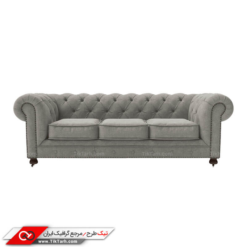دانلود طرح گرافیکی مبل سه نفره راحتی طوسی