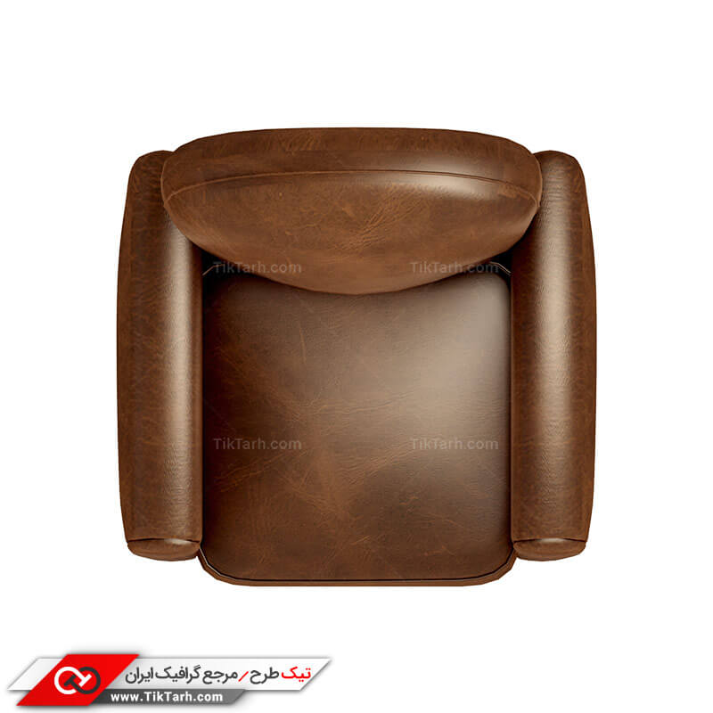 طرح گرافیکی مبل تک نفره چرمی