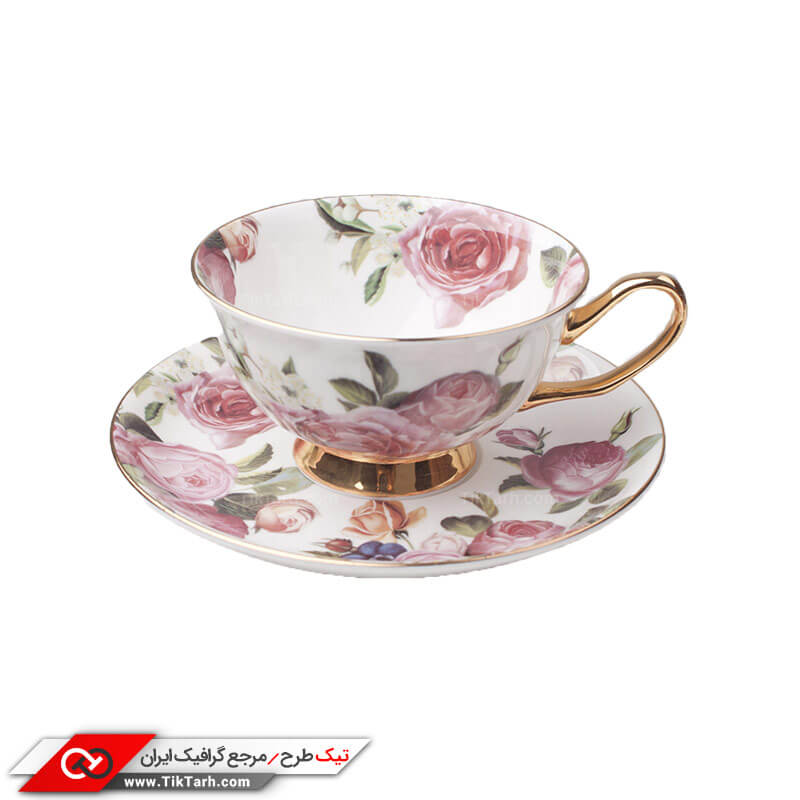 طرح فنجان و نعلبکی چینی