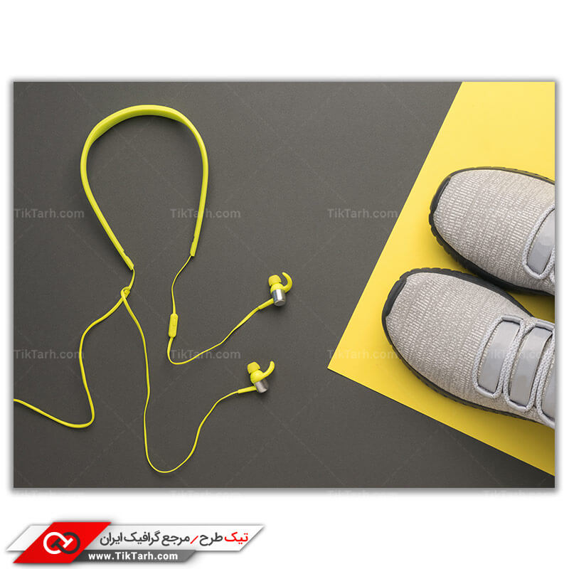 دانلود عکس گرافیکی کفش پیاده روی طوسی