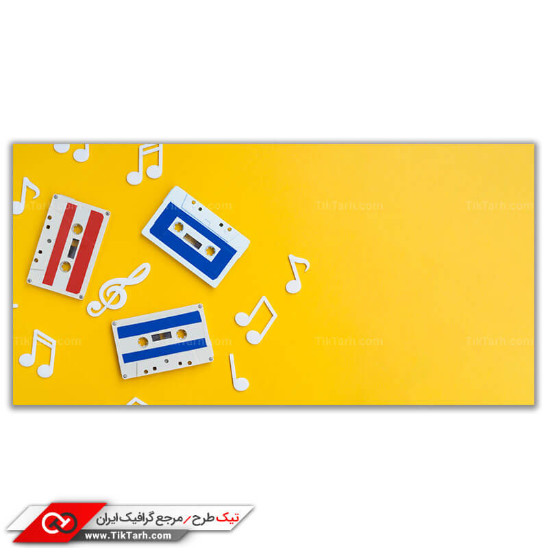 تصویر لارج فرمت نوار های کاست سفید