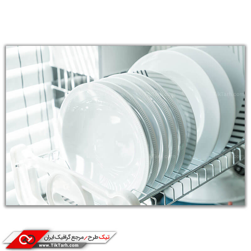 عکس گرافیکی باکیفیت قفسه ماشین ظرفشویی